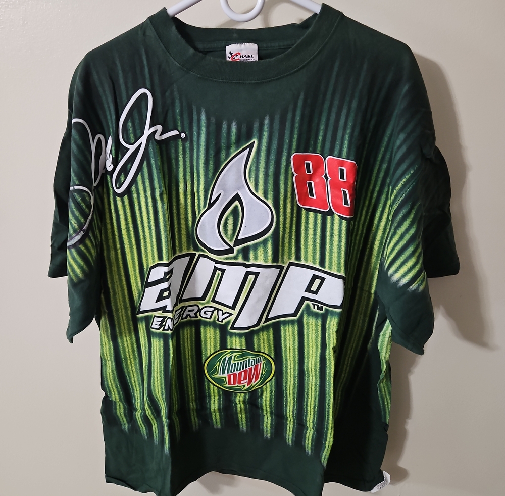 Chase Authentics Dale JR Green AMP Energy Racing Tee with Red 88 Graphic